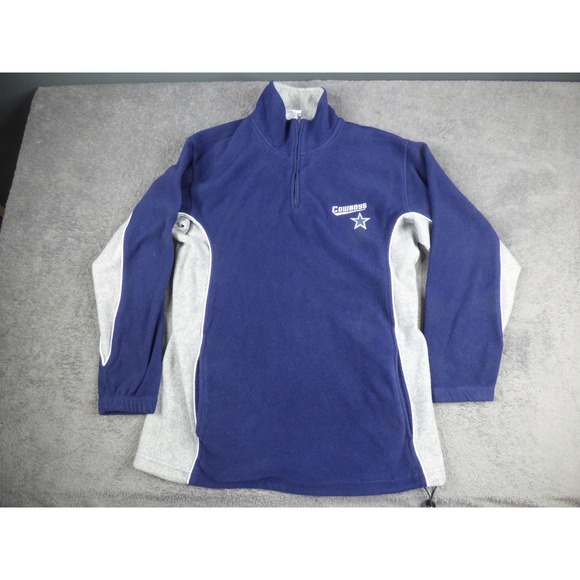 Dallas Cowboys Authentic Apparel Other - Dallas Cowboys Authentic Apparel Mens Quarter Zip Fleece Pullover Navy Blue L